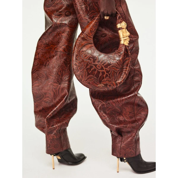 Schiaparelli Embossed Leather Cowboy Pants Pants in Schiaparelli Authentic Luxury Fashion at Luxury Shoes 