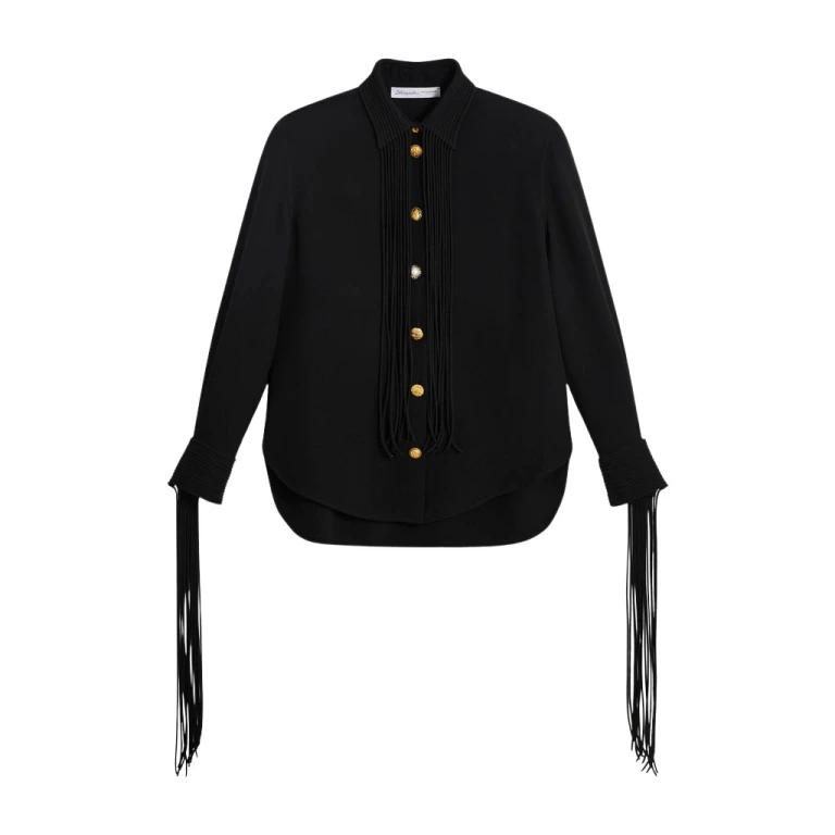 Schiaparelli Fringed Cowboy Shirt Tops in Schiaparelli Authentic Luxury Fashion at Luxury Shoes 
