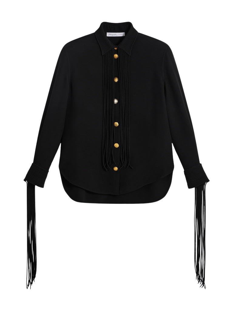 Schiaparelli Fringed Cowboy Shirt Tops in Schiaparelli Authentic Luxury Fashion at Luxury Shoes 