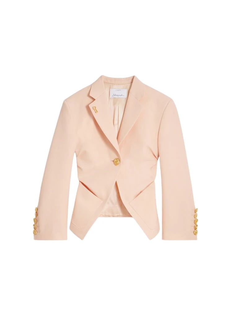 Schiaparelli-Gathered-Tailored-Jacket-323834_nobg Schiaparelli Gathered Tailored Jacket Jackets in Schiaparelli Authentic Luxury Fashion at Luxury Shoes