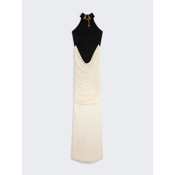 Schiaparelli Halter Draped Dress Dresses in Schiaparelli Authentic Luxury Fashion at Luxury Shoes 