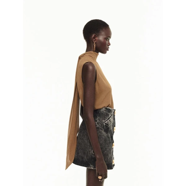 Schiaparelli High Neck Blouse Tops in Schiaparelli Authentic Luxury Fashion at Luxury Shoes 