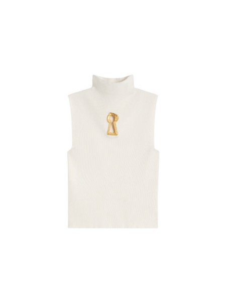 Schiaparelli Keyhole Sleeveless Jumper Knitwear in Schiaparelli Authentic Luxury Fashion at Luxury Shoes 
