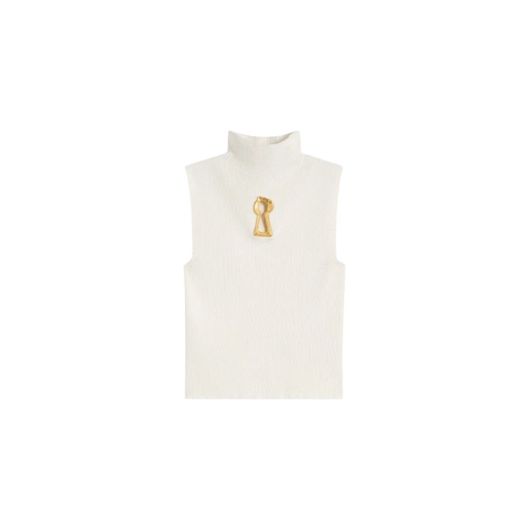 Schiaparelli Keyhole Sleeveless Jumper Knitwear in Schiaparelli Authentic Luxury Fashion at Luxury Shoes 