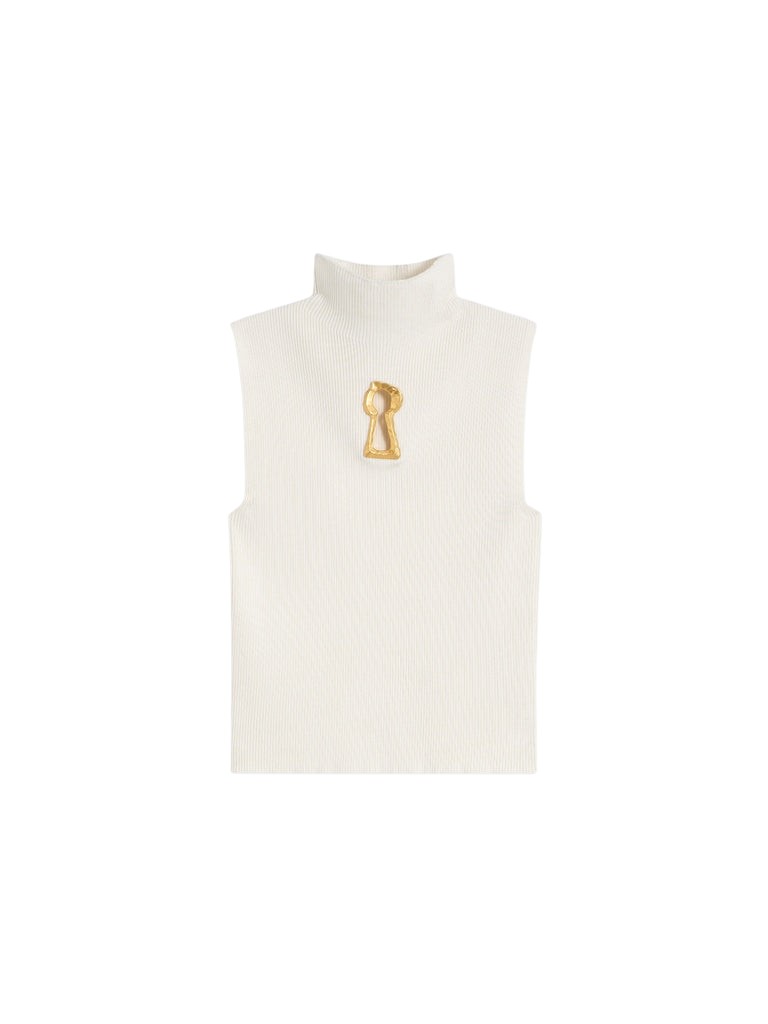 Schiaparelli Keyhole Sleeveless Jumper Knitwear in Schiaparelli Authentic Luxury Fashion at Luxury Shoes 