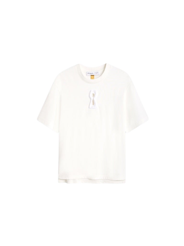 Schiaparelli Keyhole T-Shirt - Black Tops in Schiaparelli Authentic Luxury Fashion at Luxury Shoes 