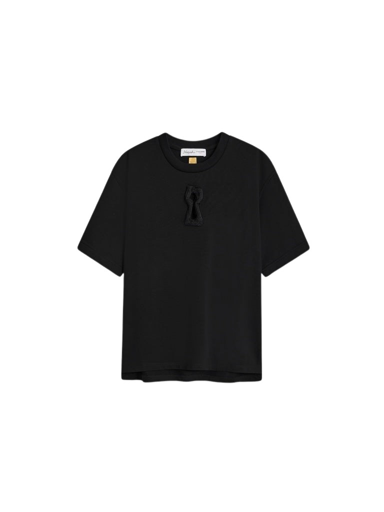 Schiaparelli Keyhole T-Shirt Tops in Schiaparelli Authentic Luxury Fashion at Luxury Shoes 