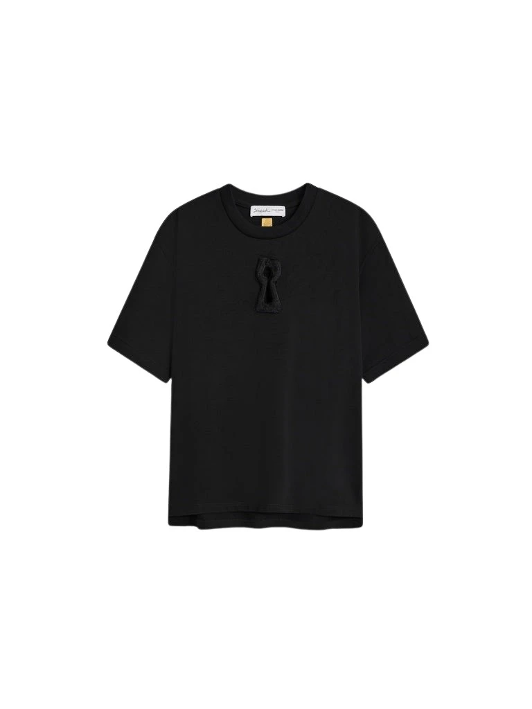 Schiaparelli-Keyhole-T-Shirt80498_nobg Schiaparelli Keyhole T-Shirt Tops in Schiaparelli Authentic Luxury Fashion at Luxury Shoes