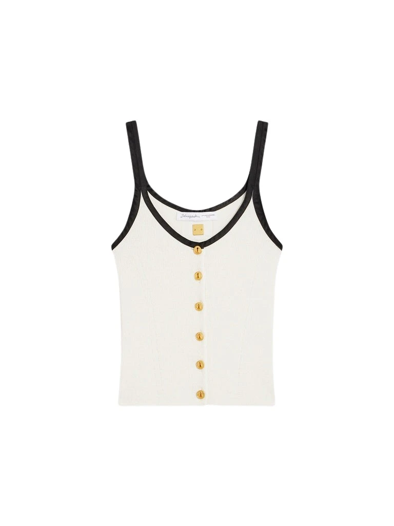 Schiaparelli-Keyhole-Tank-Top53489_nobg Schiaparelli Keyhole Tank Top Tops in Schiaparelli Authentic Luxury Fashion at Luxury Shoes