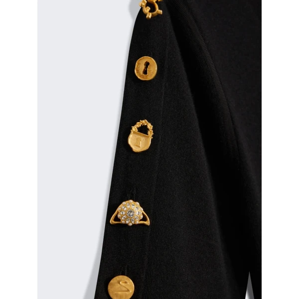 Schiaparelli Knitted Bijoux Buttons Dress Dresses in Schiaparelli Authentic Luxury Fashion at Luxury Shoes 