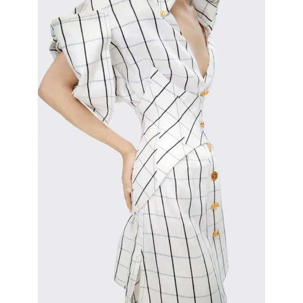 Schiaparelli Laced-Up Shirt Dress Dresses in Schiaparelli Authentic Luxury Fashion at Luxury Shoes 