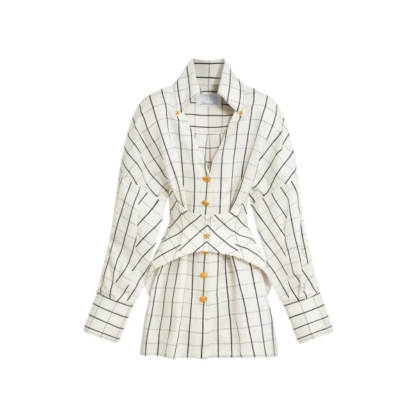 Schiaparelli Laced-Up Shirt Dress Dresses in Schiaparelli Authentic Luxury Fashion at Luxury Shoes 