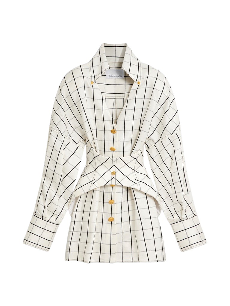 Schiaparelli Laced-Up Shirt Dress Dresses in Schiaparelli Authentic Luxury Fashion at Luxury Shoes 