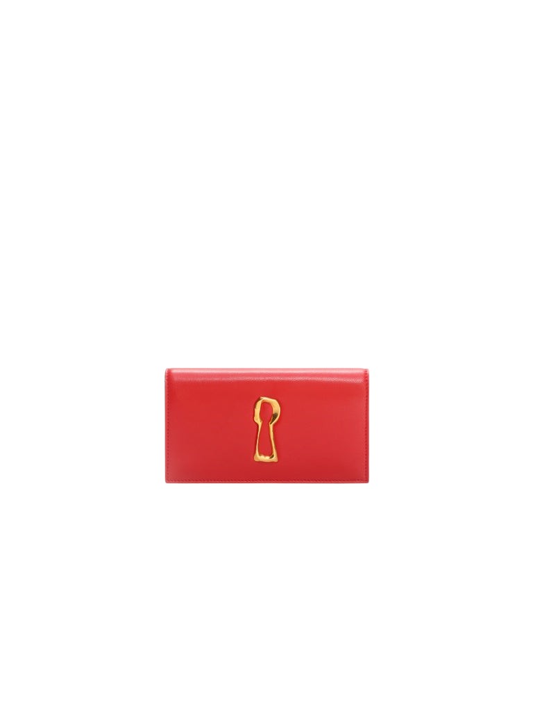 Schiaparelli Leather Keyhole Clutch