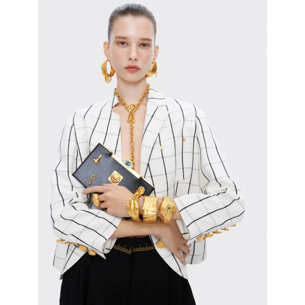 Schiaparelli Little Asymmetrical Jacket Jackets in Schiaparelli Authentic Luxury Fashion at Luxury Shoes 