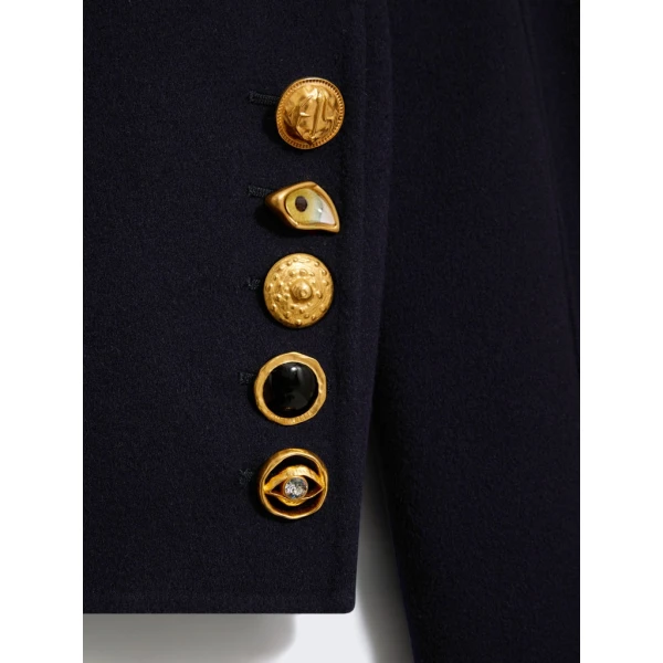 Schiaparelli Mandarin Collar Coat Coats in Schiaparelli Authentic Luxury Fashion at Luxury Shoes 