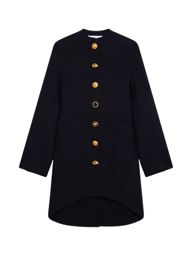 Schiaparelli Mandarin Collar Coat Coats in Schiaparelli Authentic Luxury Fashion at Luxury Shoes 
