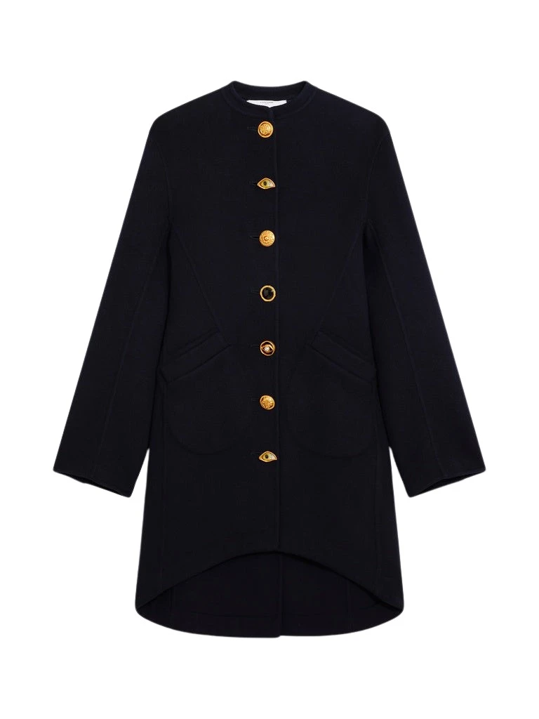 Schiaparelli-Mandarin-Collar-Coat86955_nobg Schiaparelli Mandarin Collar Coat Coats in Schiaparelli Authentic Luxury Fashion at Luxury Shoes