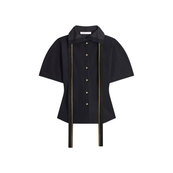 Schiaparelli Measuring Tape Lavallière Blouse Tops in Schiaparelli Authentic Luxury Fashion at Luxury Shoes 