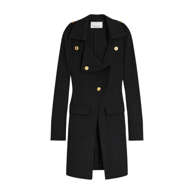 Schiaparelli Military Flowing Coat Coats in Schiaparelli Authentic Luxury Fashion at Luxury Shoes 