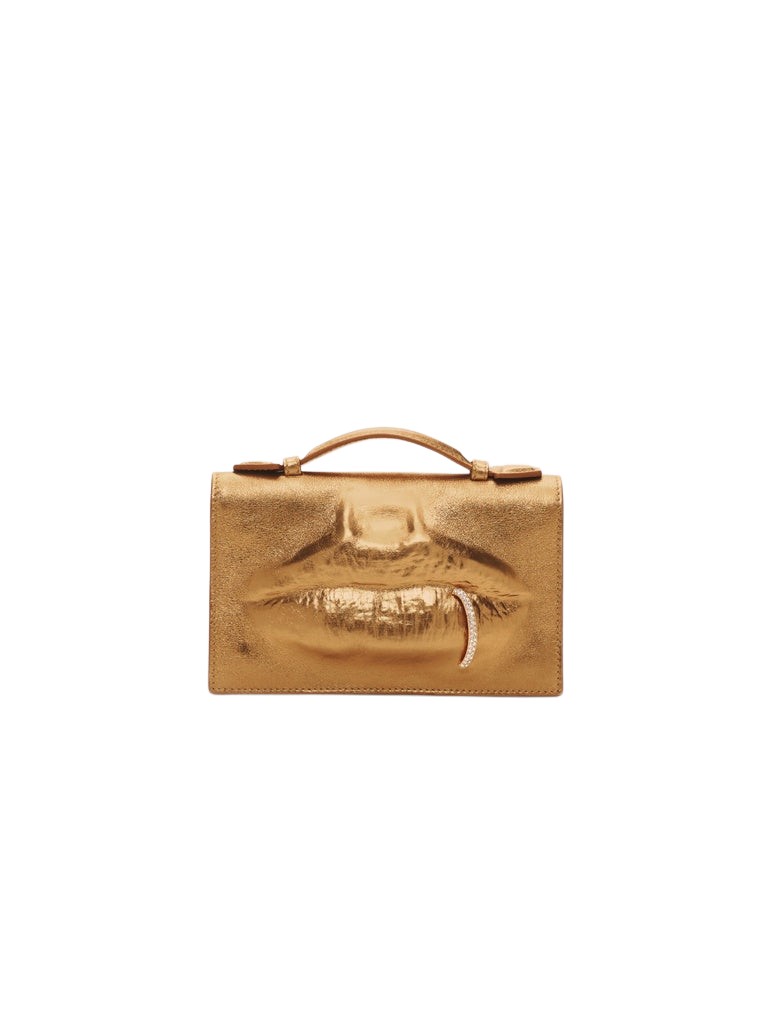 Schiaparelli Molded Mouth Chain Clutch