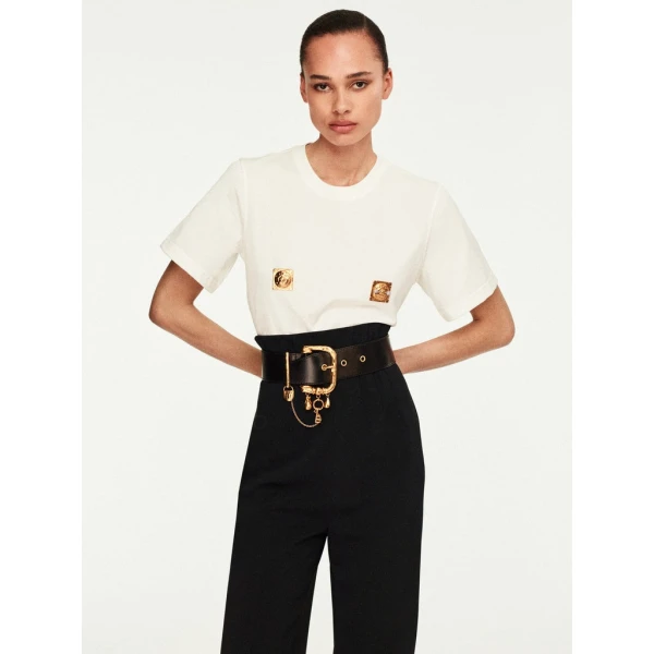 Schiaparelli Nipples T-Shirt Tops in Schiaparelli Authentic Luxury Fashion at Luxury Shoes 