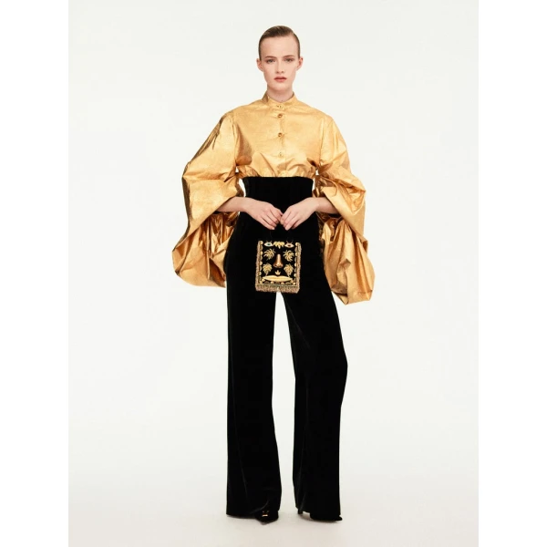 Schiaparelli Officer Collar Shirt Tops in Schiaparelli Authentic Luxury Fashion at Luxury Shoes 