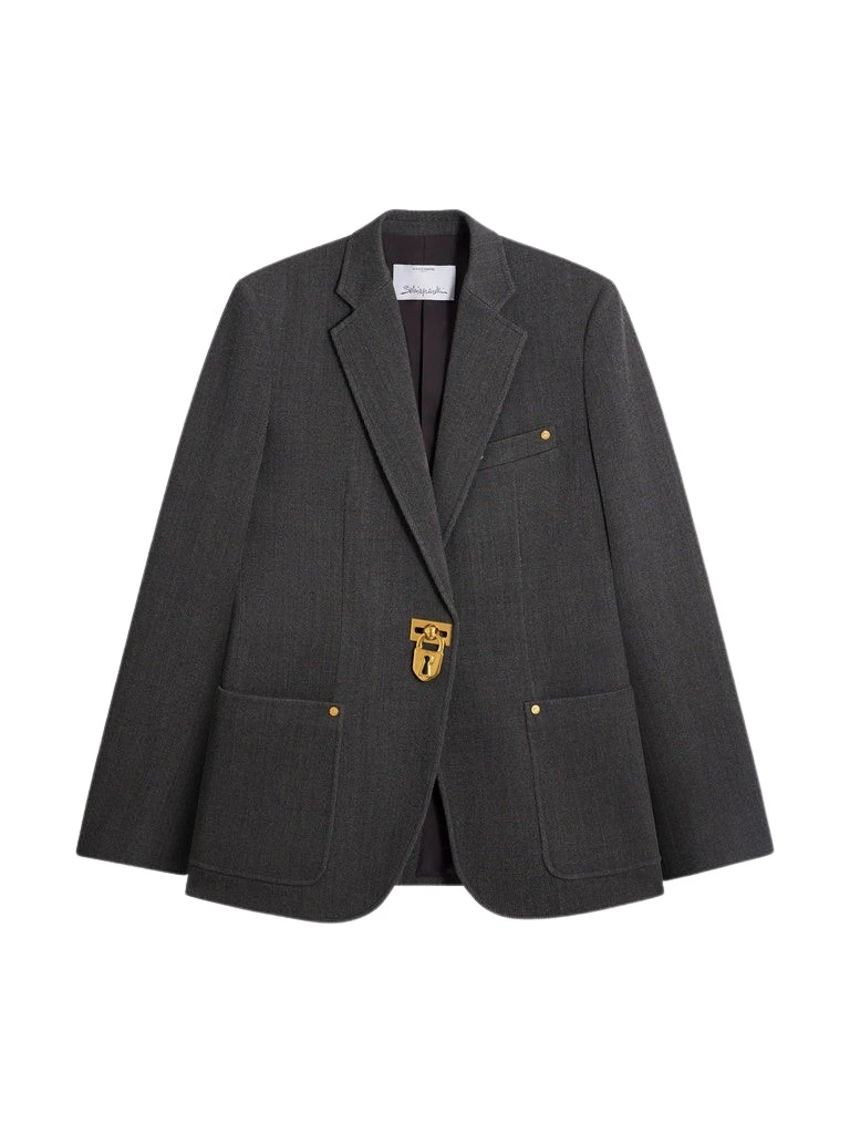 Schiaparelli-Padlock-Jacket-898336_nobg Schiaparelli Padlock Jacket Jackets in Schiaparelli Authentic Luxury Fashion at Luxury Shoes