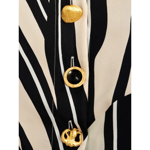 Schiaparelli Paintbrush Short-Sleeved Shirt Tops in Schiaparelli Authentic Luxury Fashion at Luxury Shoes 