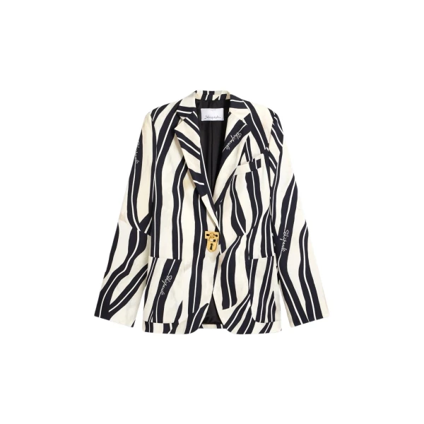 Schiaparelli Paintrbush Padlock Blazer Jacket Jackets in Schiaparelli Authentic Luxury Fashion at Luxury Shoes 