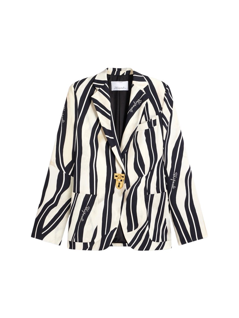 Schiaparelli Paintrbush Padlock Blazer Jacket Jackets in Schiaparelli Authentic Luxury Fashion at Luxury Shoes 