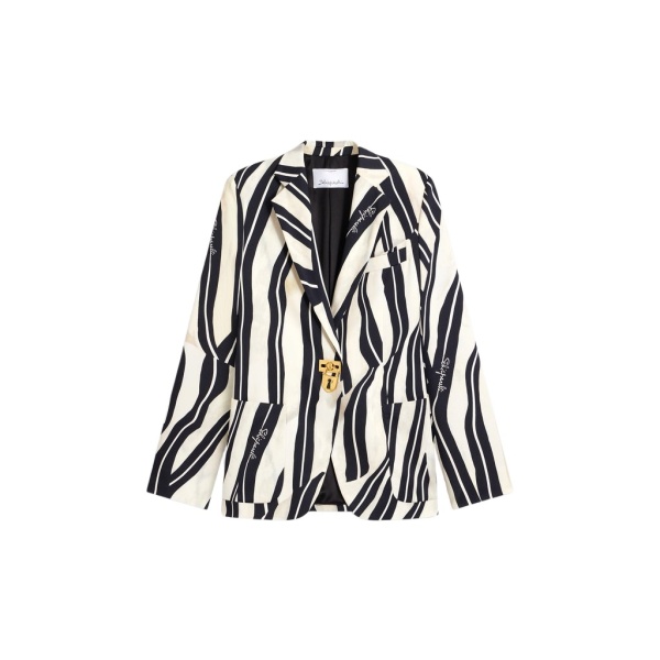 Schiaparelli Paintrbush Padlock Blazer Jacket Jackets in Schiaparelli Authentic Luxury Fashion at Luxury Shoes 