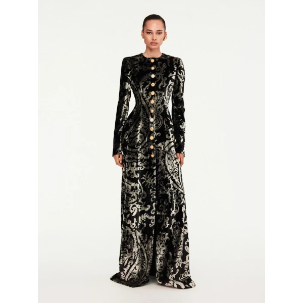 Schiaparelli Paisley-Pattern Long Dress Dresses in Schiaparelli Authentic Luxury Fashion at Luxury Shoes 