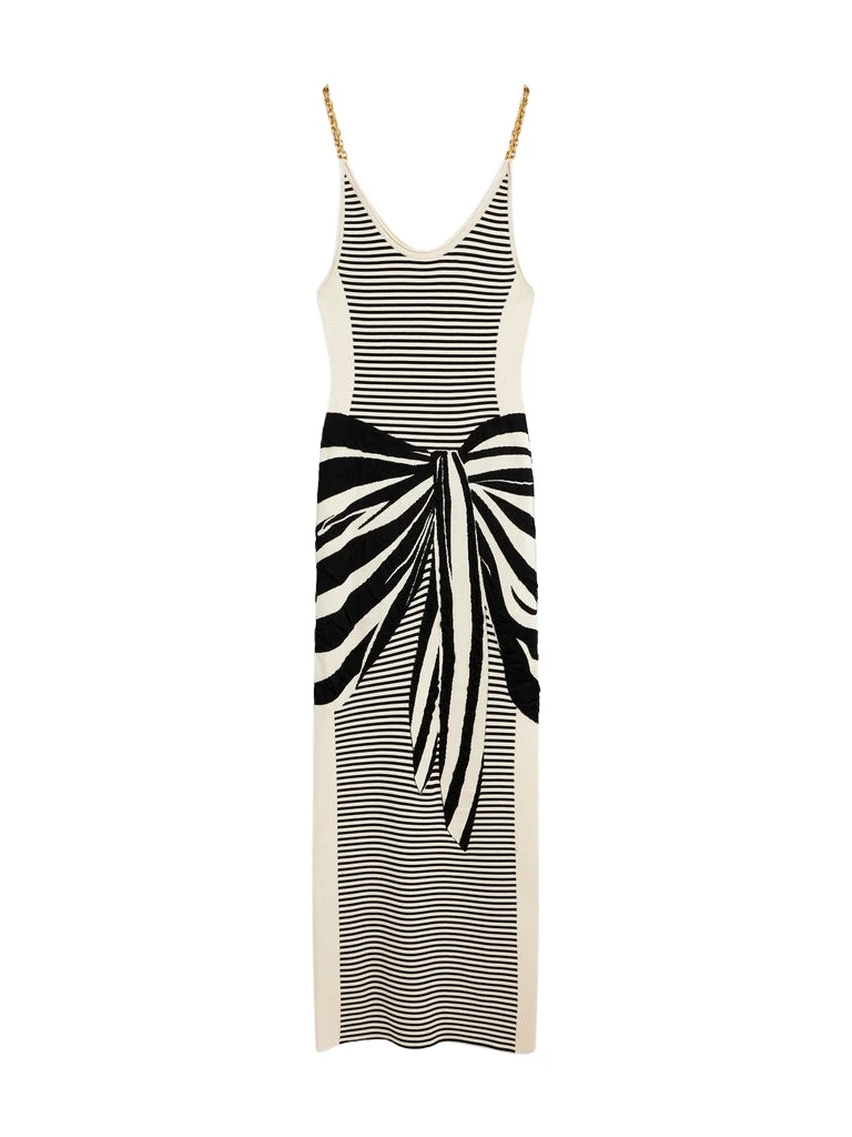 Schiaparelli-Pareo-Trompe-LOeil-Dress77213_nobg Schiaparelli Pareo Trompe L'Oeil Dress Dresses in Schiaparelli Authentic Luxury Fashion at Luxury Shoes