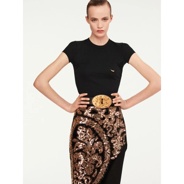 Schiaparelli Pierced T-Shirt Tops in Schiaparelli Authentic Luxury Fashion at Luxury Shoes 