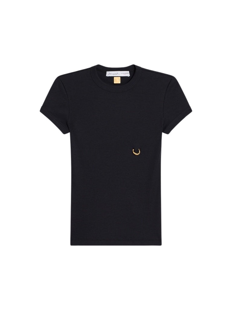 Schiaparelli Pierced T-Shirt Tops in Schiaparelli Authentic Luxury Fashion at Luxury Shoes 