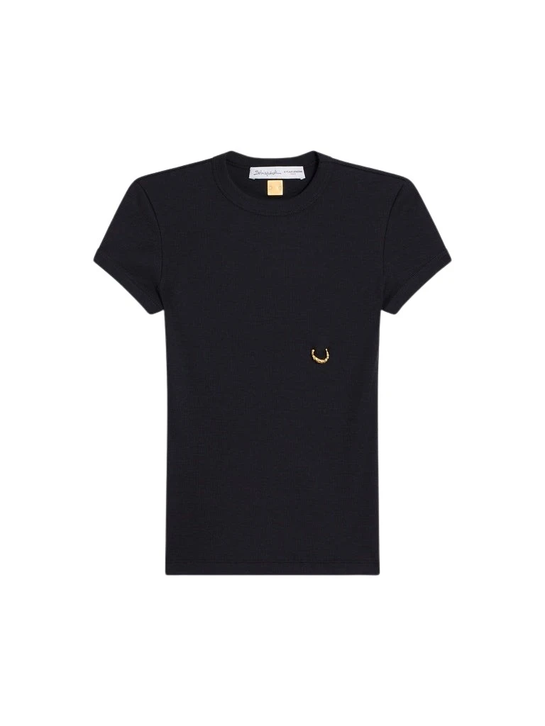 Schiaparelli-Pierced-T-Shirt-481952_nobg Schiaparelli Pierced T-Shirt Tops in Schiaparelli Authentic Luxury Fashion at Luxury Shoes