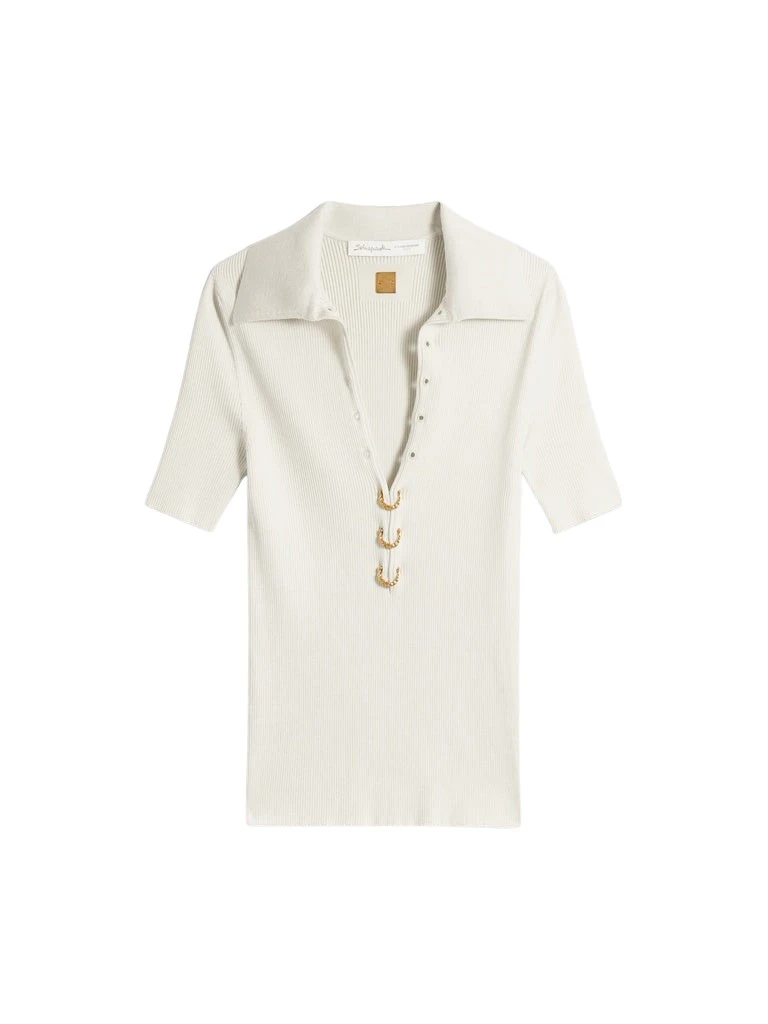 Schiaparelli-Piercings-Polo-358047_nobg Schiaparelli Piercings Polo Tops in Schiaparelli Authentic Luxury Fashion at Luxury Shoes
