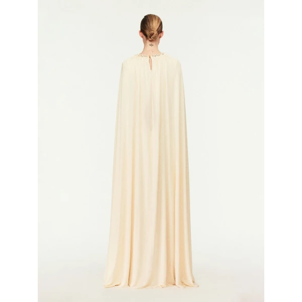 Schiaparelli Ruched Cape Dress Dresses in Schiaparelli Authentic Luxury Fashion at Luxury Shoes 