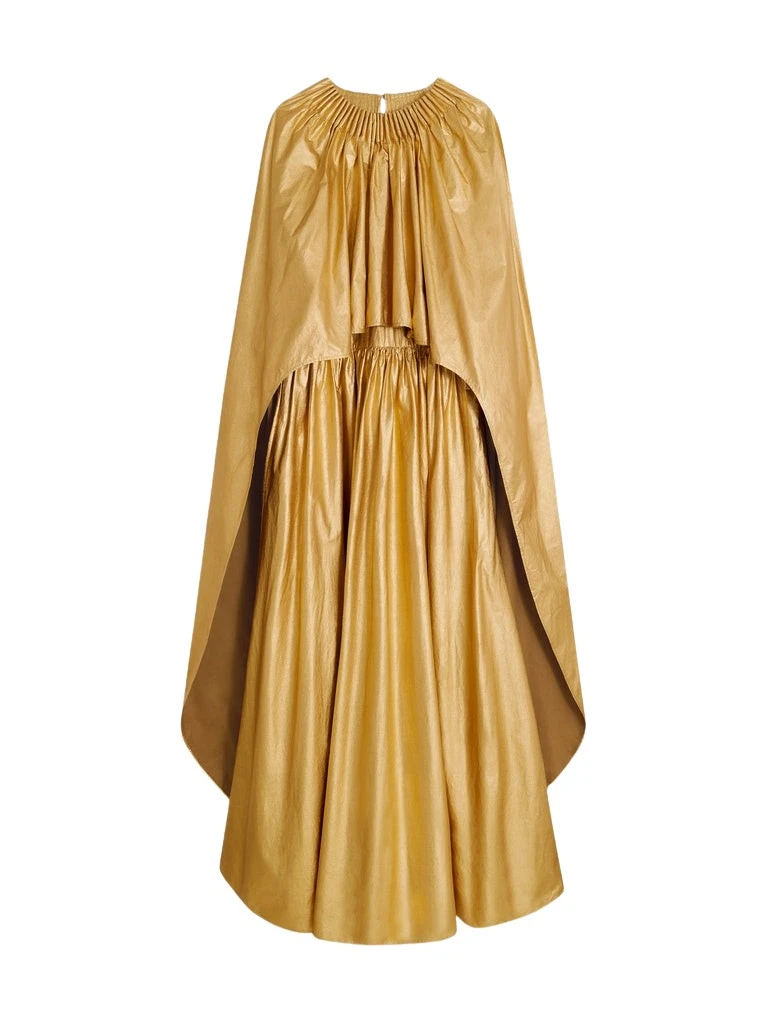 Schiaparelli-Ruched-Cape-Dress-334506_nobg Schiaparelli Ruched Cape Dress Dresses in Schiaparelli Authentic Luxury Fashion at Luxury Shoes