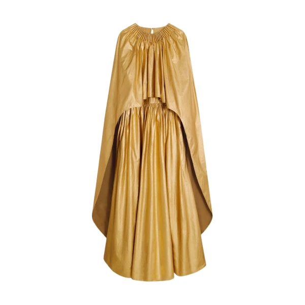 Schiaparelli Ruched Cape Dress Dresses in Schiaparelli Authentic Luxury Fashion at Luxury Shoes 