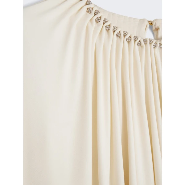 Schiaparelli Ruched Cape Dress Dresses in Schiaparelli Authentic Luxury Fashion at Luxury Shoes 