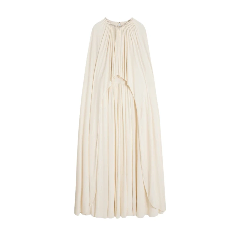 Schiaparelli Ruched Cape Dress Dresses in Schiaparelli Authentic Luxury Fashion at Luxury Shoes 