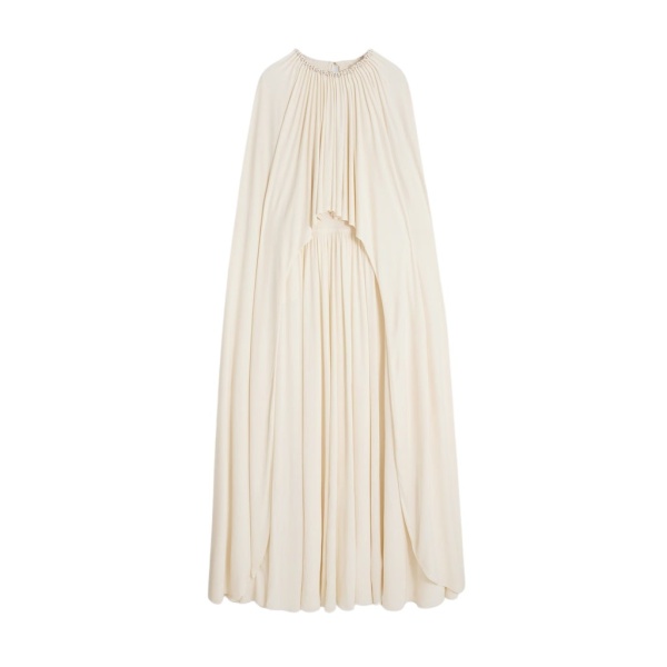 Schiaparelli Ruched Cape Dress Dresses in Schiaparelli Authentic Luxury Fashion at Luxury Shoes 