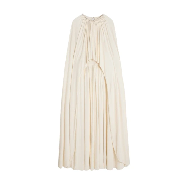Schiaparelli Ruched Cape Dress Dresses in Schiaparelli Authentic Luxury Fashion at Luxury Shoes 
