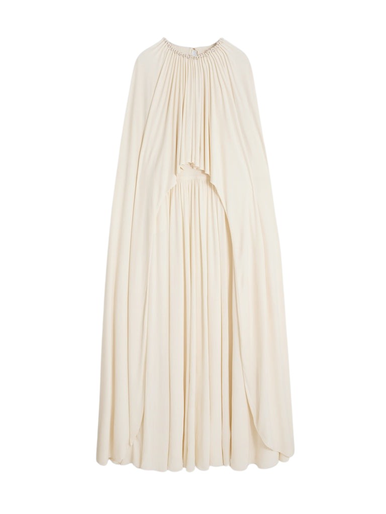 Schiaparelli Ruched Cape Dress Dresses in Schiaparelli Authentic Luxury Fashion at Luxury Shoes 