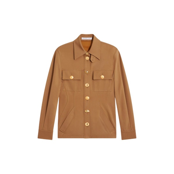 Schiaparelli Safari Cupro Shirt Tops in Schiaparelli Authentic Luxury Fashion at Luxury Shoes 