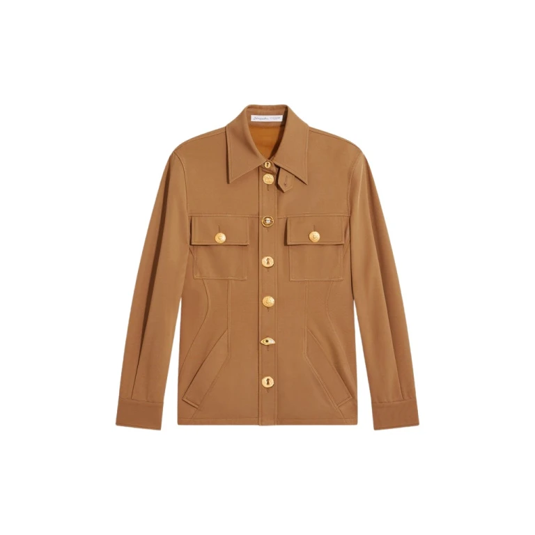 Schiaparelli Safari Cupro Shirt Tops in Schiaparelli Authentic Luxury Fashion at Luxury Shoes 