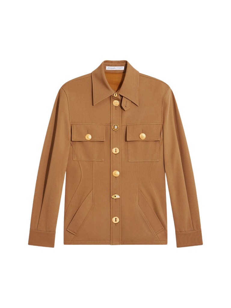 Schiaparelli Safari Cupro Shirt Tops in Schiaparelli Authentic Luxury Fashion at Luxury Shoes 