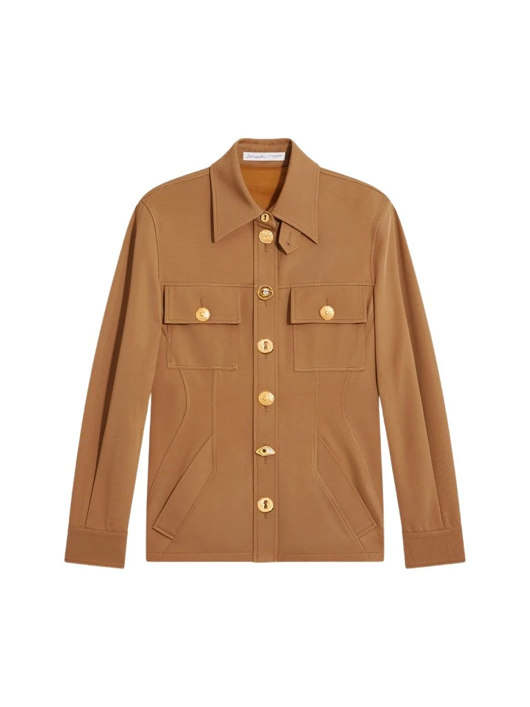 Schiaparelli-Safari-Cupro-Shirt60825_nobg Schiaparelli Safari Cupro Shirt Tops in Schiaparelli Authentic Luxury Fashion at Luxury Shoes